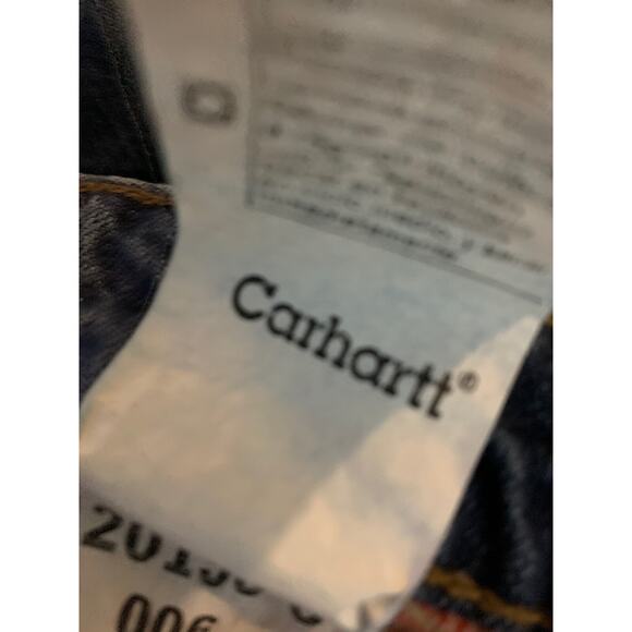 Carhartt Flannel Lined Denim Jeans WB172 Womens Sz 18 Original Fit Straight Leg - Picture 7 of 10